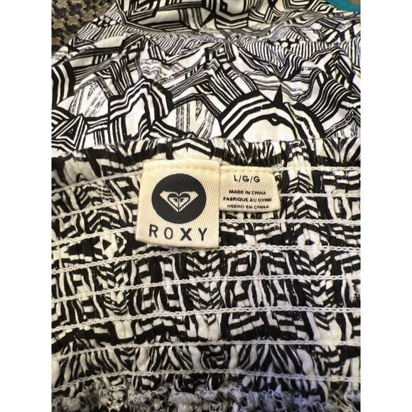 Roxy Perfect Life Dress Womens Large Geometric Strapless Short mini NWT - Picture 7 of 7